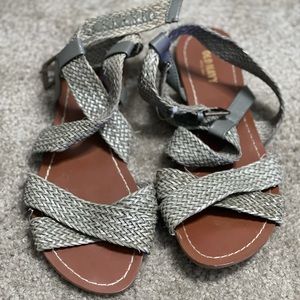 Old Navy Olive Green Braided Sandal